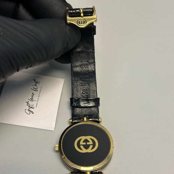 Gucci 2000M Sherry Line Stainless Steel Black 30mm Ladies’ Luxury Watch - Picture 12 of 14